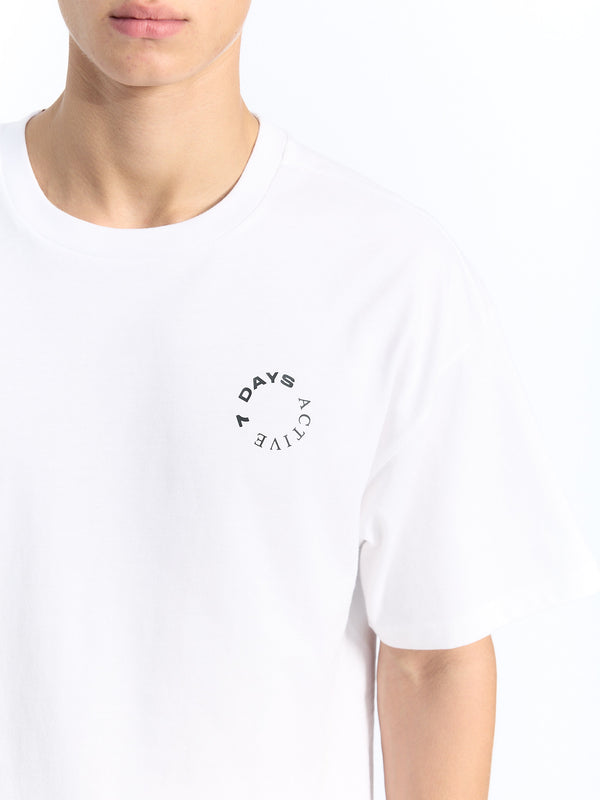 7 Days Active Organic Logo Tee T-shirt S/S White