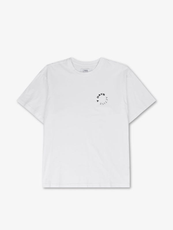 7 days active Organic Logo Tee T-shirt S/S White