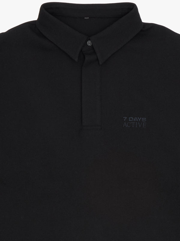 7 Days Active Polo Over Shirt Shirts Black