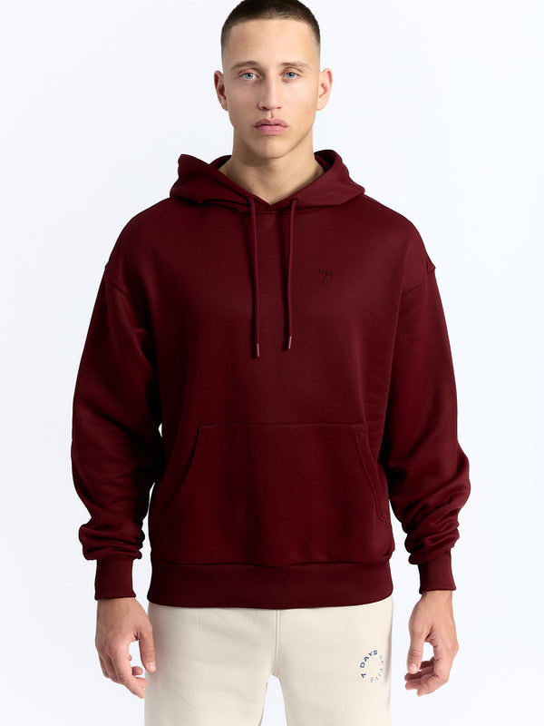 7 Days Active Regular Hoodie Hoodie Cabernet