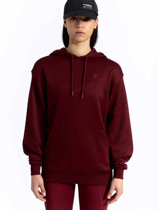 7 Days Active Regular Hoodie Hoodie Cabernet