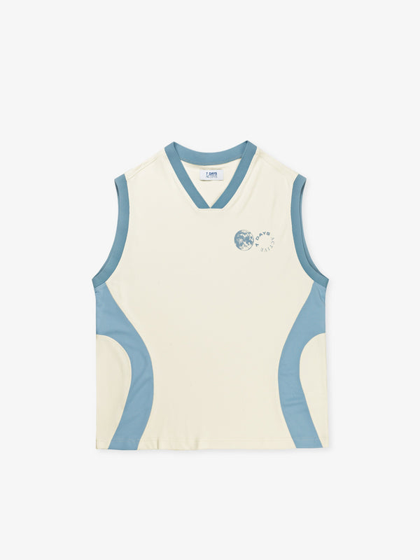 7 days active Tech Basket Shirt Tops White