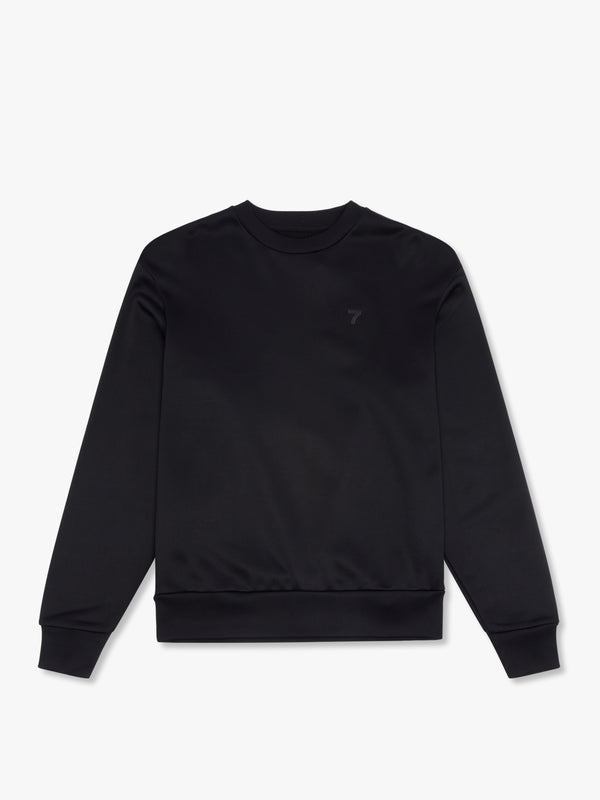 7 Days Active Tech Crewneck Sweatshirts Black