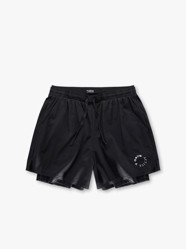 7 days active Two-in-One Shorts Shorts Black