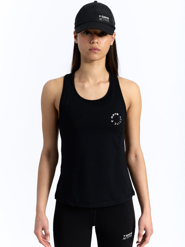 7 Days Active Women's Singlet Tops Black