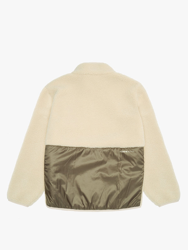 7 Days Active Fleece Jacket Fleece Silver Gray/ Major Brown