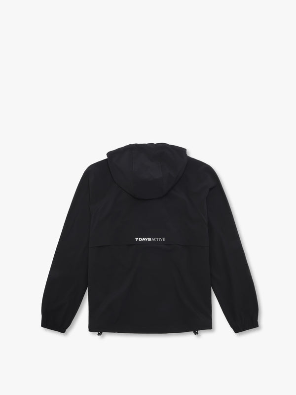 7 Days Active Hooded Tech Jacket Running Jacket Black