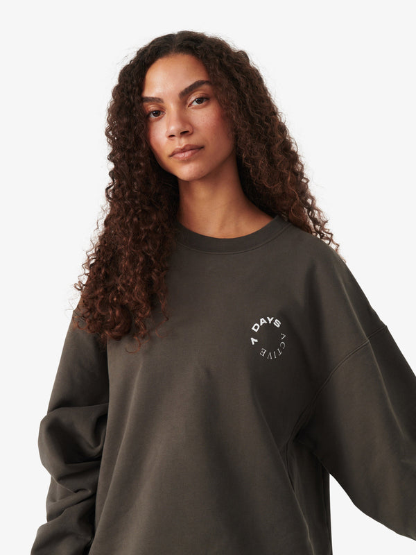 7 Days Active Monday Crewneck Sweatshirts Beluga Grey