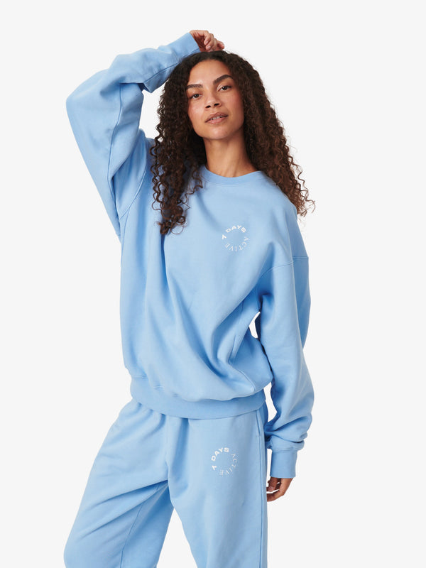 7 Days Active Monday Crewneck Sweatshirts Frozen Fjord