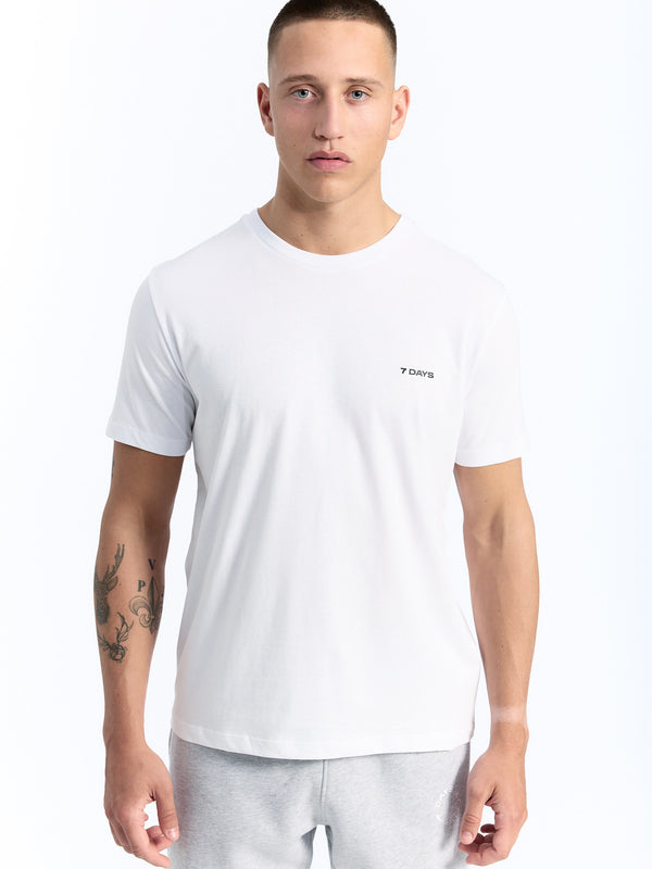 7 Days Active Organic Basic Tee T-shirt S/S Brilliant White