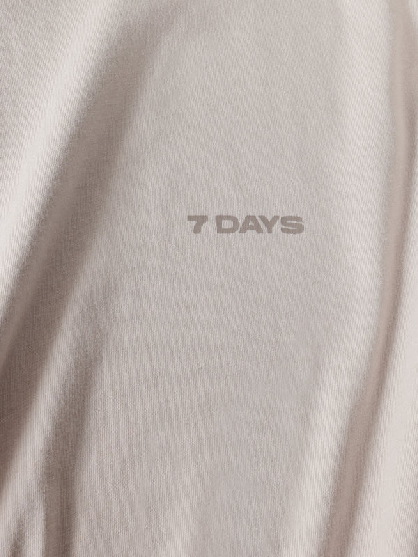 7 Days Active Organic Basic Tee T-shirt S/S Silver Gray