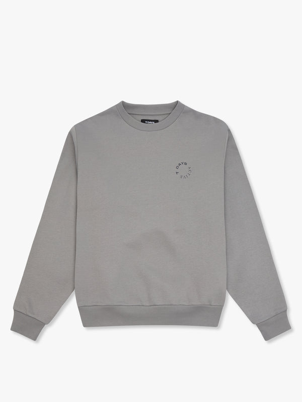 7 days active Organic Crewneck Sweatshirts Sharkskin