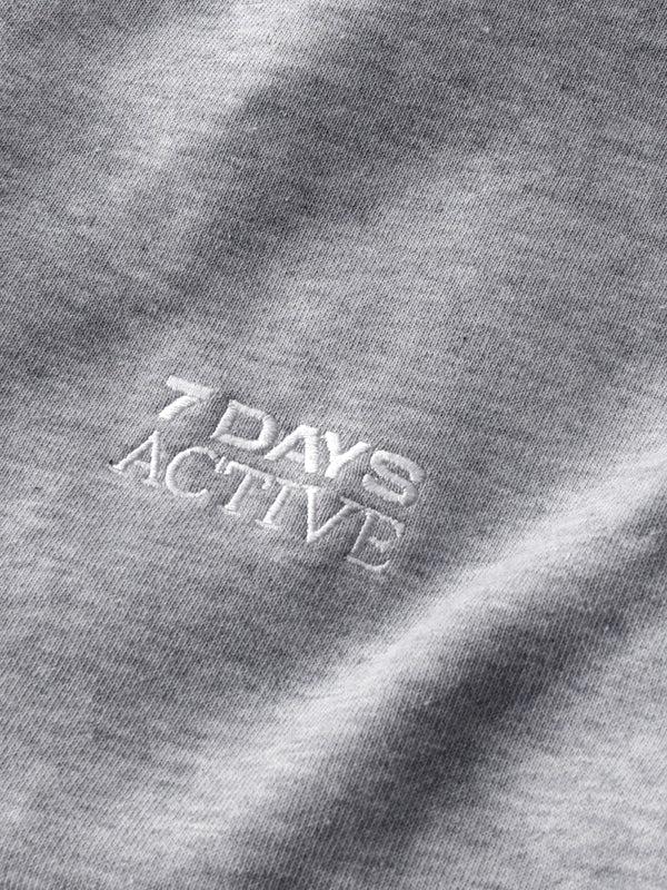 7 Days Active Organic Fitted Crewneck Sweatshirts Heather Grey