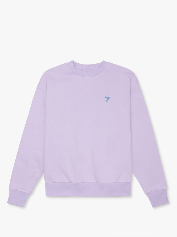 7 days active Organic Fitted Crewneck Sweatshirts Lavender