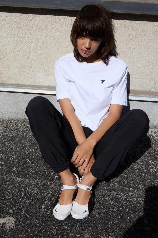 7 Days Active Organic Fitted Tee T-shirt S/S Brilliant White