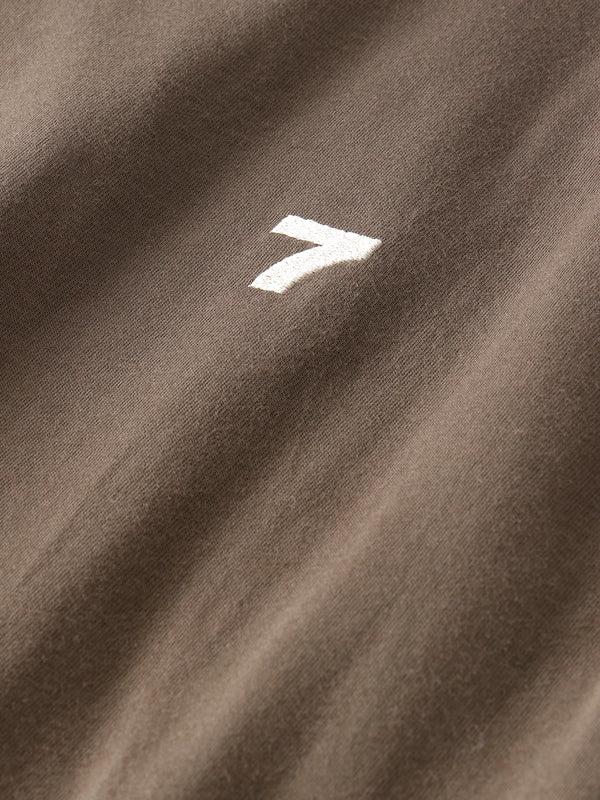 7 Days Active Organic Fitted Tee T-shirt S/S Major Brown