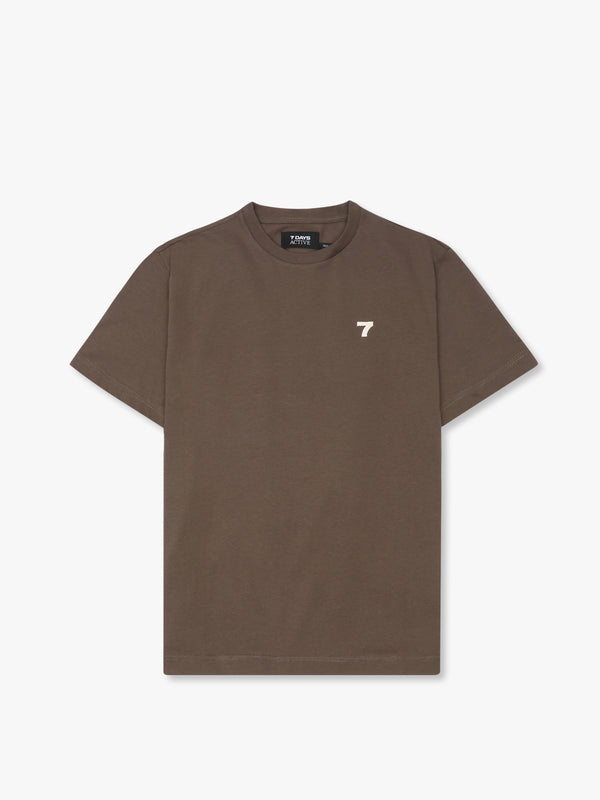 7 days active Organic Fitted Tee T-shirt S/S Major Brown