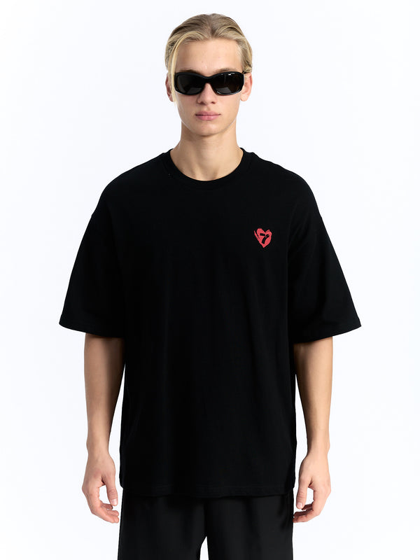 7 Days Active Organic Heavy Boxy Tee T-shirt S/S Black