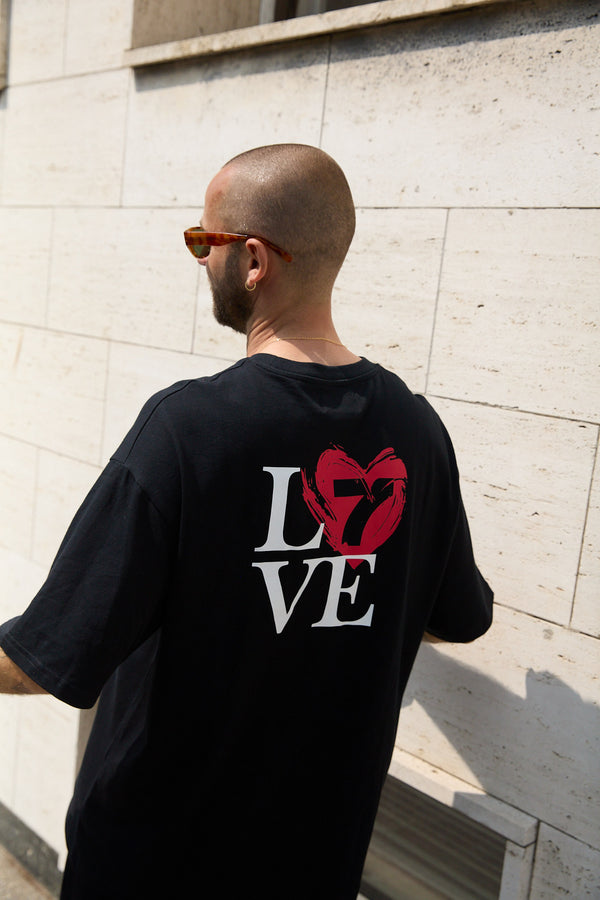 7 days active Organic Heavy Boxy Tee T-shirt S/S Black