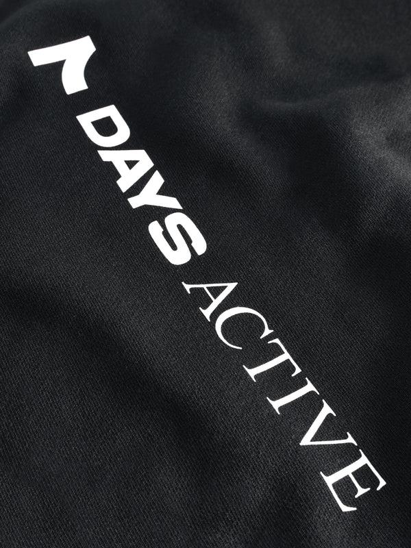 7 Days Active Organic Logo Crewneck Sweatshirts Black