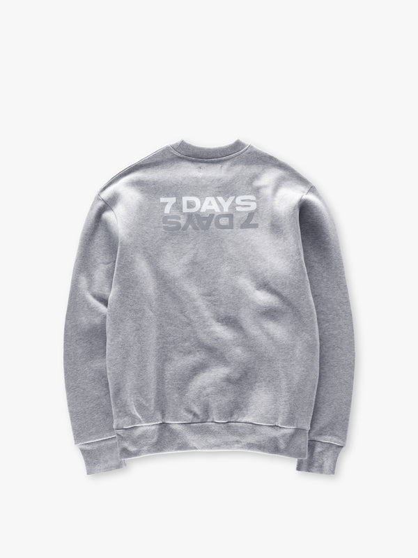 7 Days Active Organic Logo Crewneck Sweatshirts Heather Grey