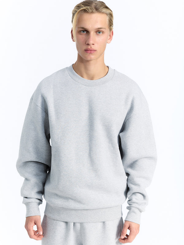 7 Days Active Organic Logo Crewneck Sweatshirts Heather Grey