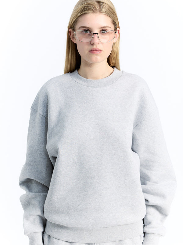 7 Days Active Organic Logo Crewneck Sweatshirts Heather Grey