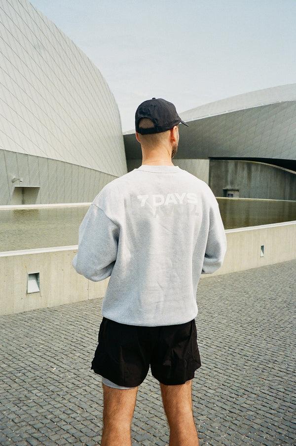 7 days active Organic Logo Crewneck Sweatshirts Heather Grey