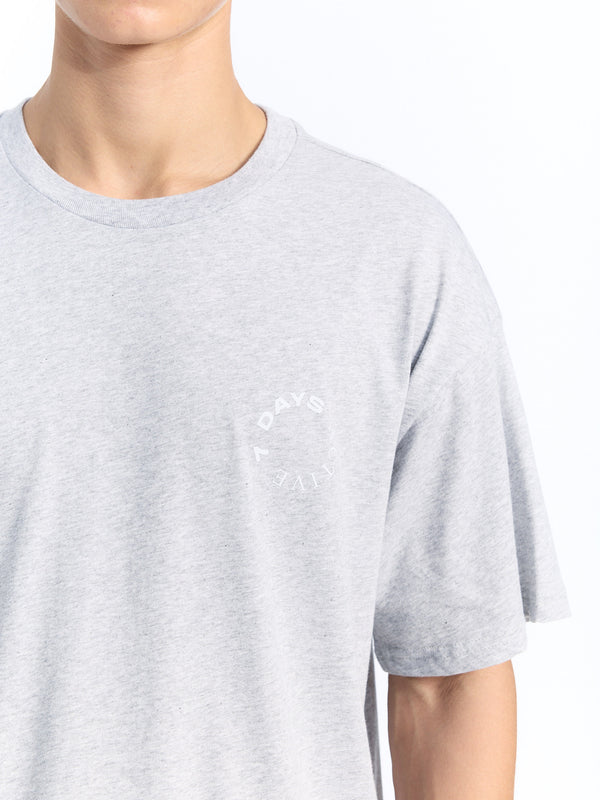 7 Days Active Organic Logo Tee T-shirt S/S Heather Grey