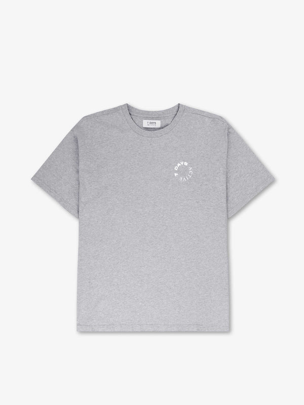 7 days active Organic Logo Tee T-shirt S/S Heather Grey