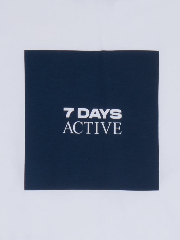 7 Days Active Organic Regular Box Logo Tee T-shirt S/S Brilliant White