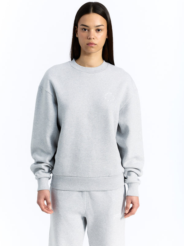 7 Days Active Organic Regular Crewneck Sweatshirts Heather Grey