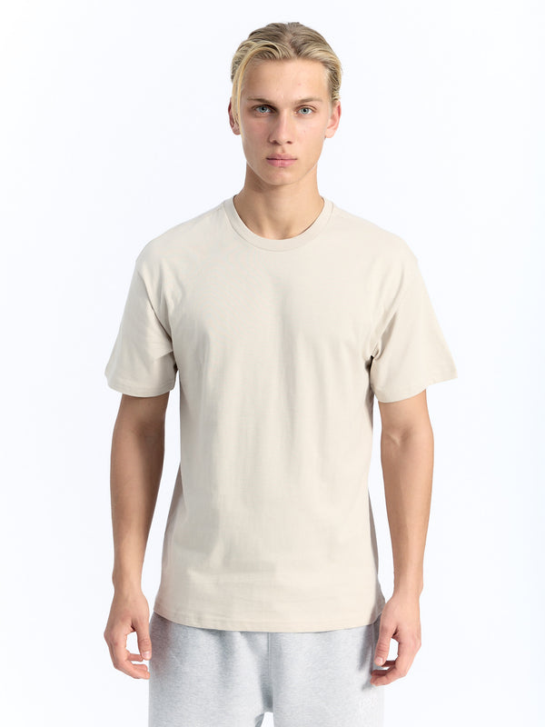 7 Days Active Organic Regular Fit Tee T-shirt S/S Silver Gray