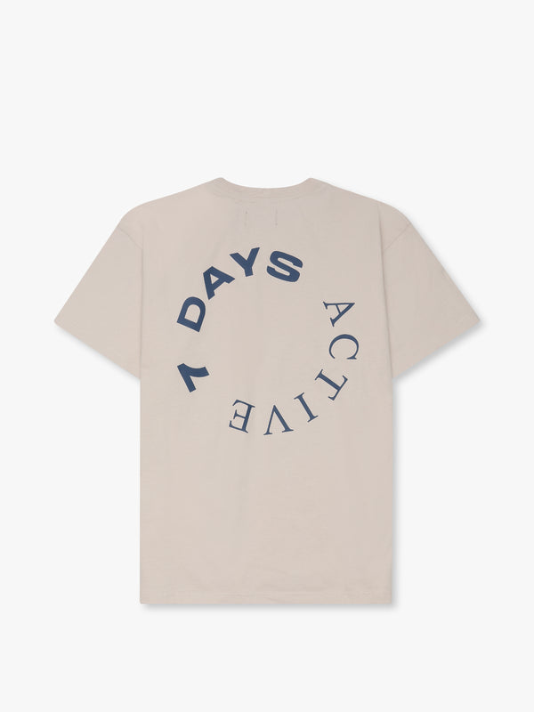 7 Days Active Organic Regular Fit Tee T-shirt S/S Silver Gray