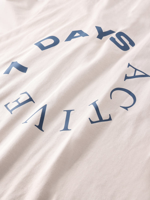 7 Days Active Organic Regular Fit Tee T-shirt S/S Silver Gray