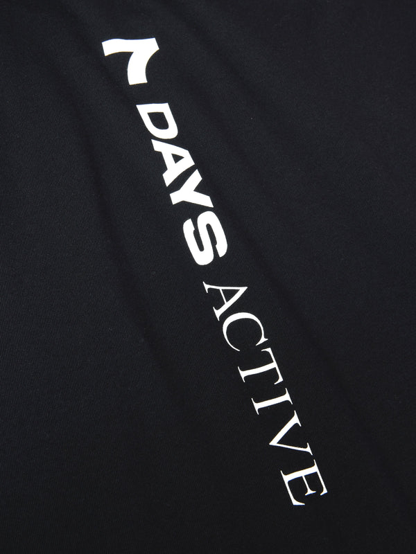 7 Days Active Organic Regular Logo Tee T-shirt S/S Black