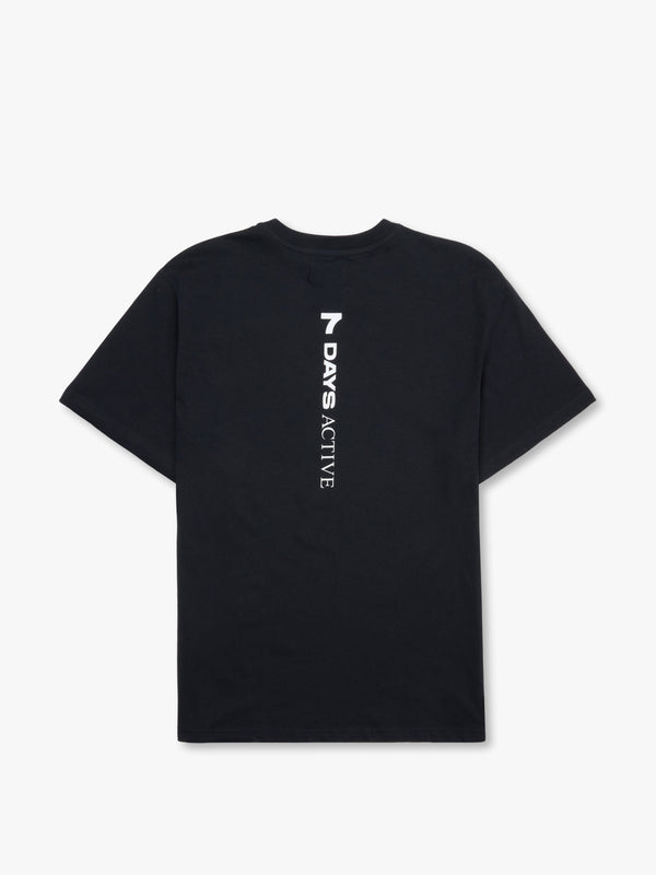 7 days active Organic Regular Logo Tee T-shirt S/S Black