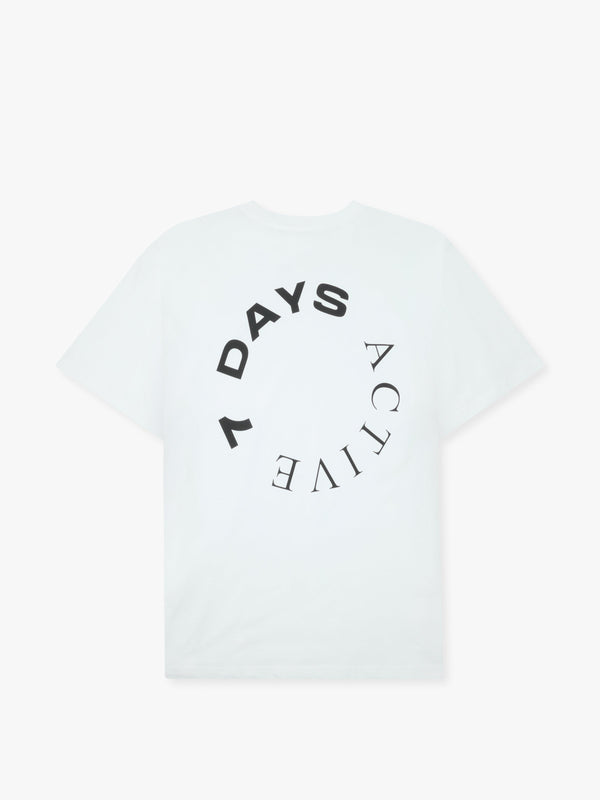 7 days active Organic Regular Logo Tee T-shirt S/S Brilliant white
