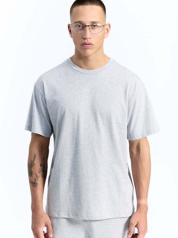 7 Days Active Organic Regular Logo Tee T-shirt S/S Heather Grey