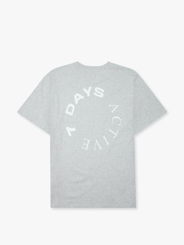 7 days active Organic Regular Logo Tee T-shirt S/S Heather Grey