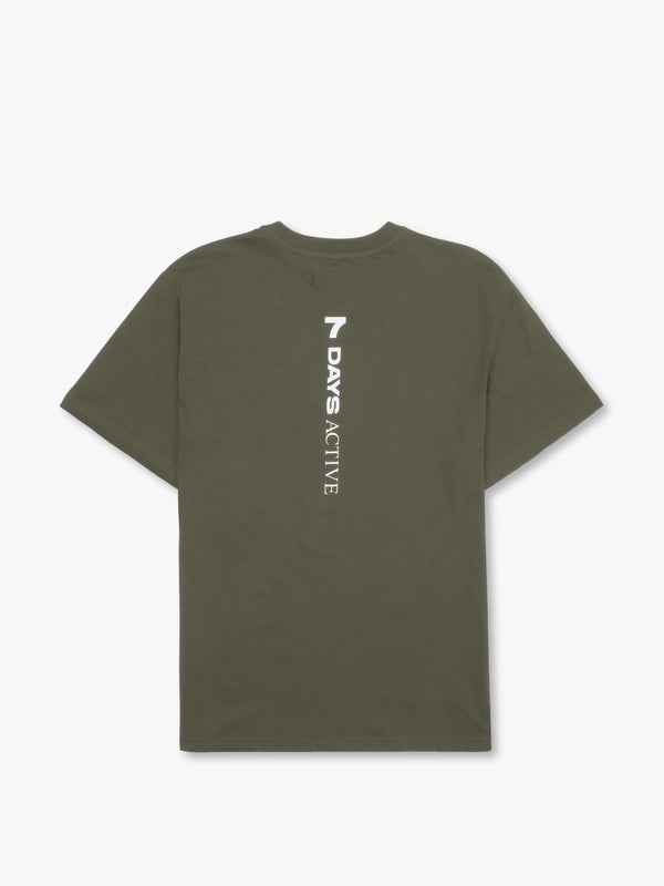 7 days active Organic Regular Logo Tee T-shirt S/S Ivy Green