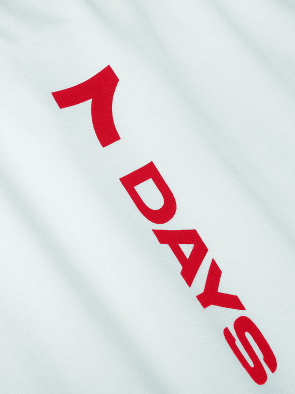 7 Days Active Organic Regular Logo Tee T-shirt S/S White/Red