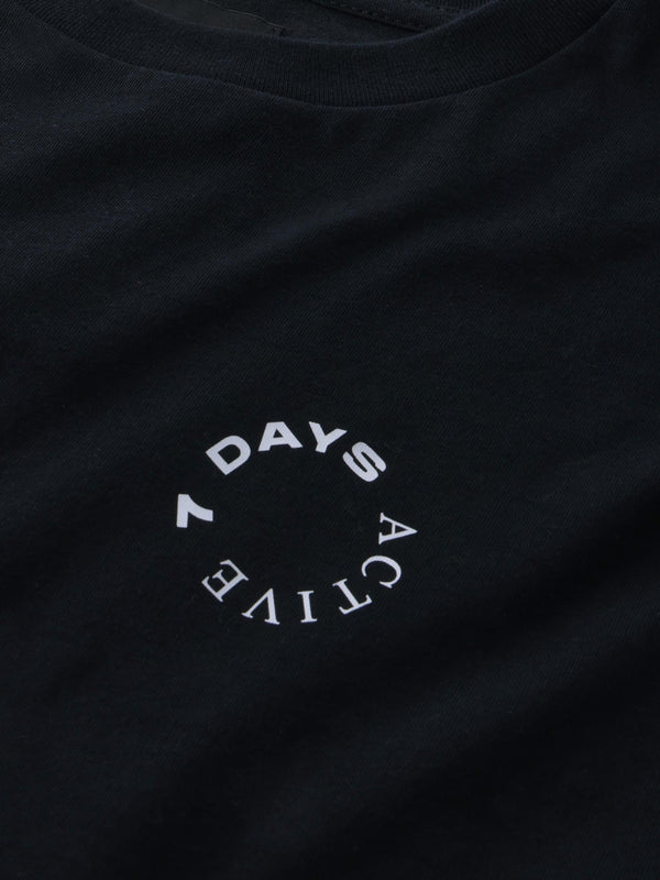 7 Days Active Organic Regular Tee T-shirt S/S Black