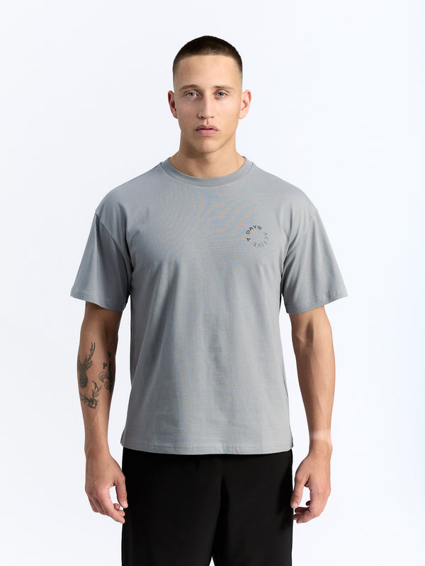 7 Days Active Organic Regular Tee T-shirt S/S Sharkskin
