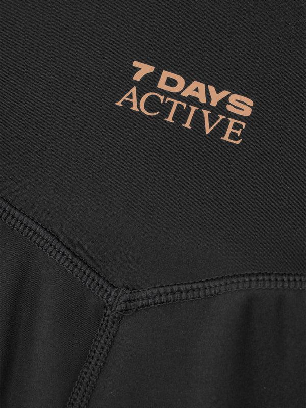 7 Days Active Panelled Signature Tights Tights U0026 Bike Shorts Black