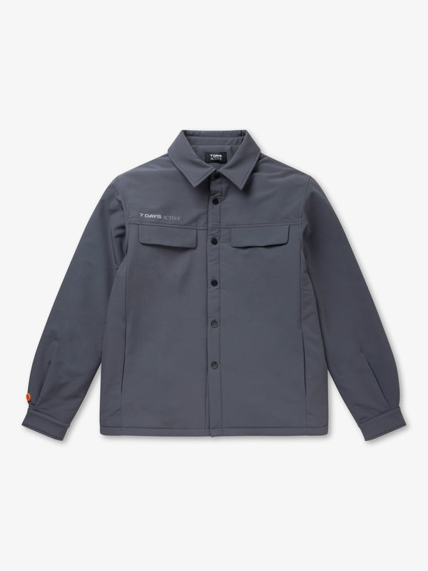 7 days active Tech Padded Overshirt Shirts Ebony Grey