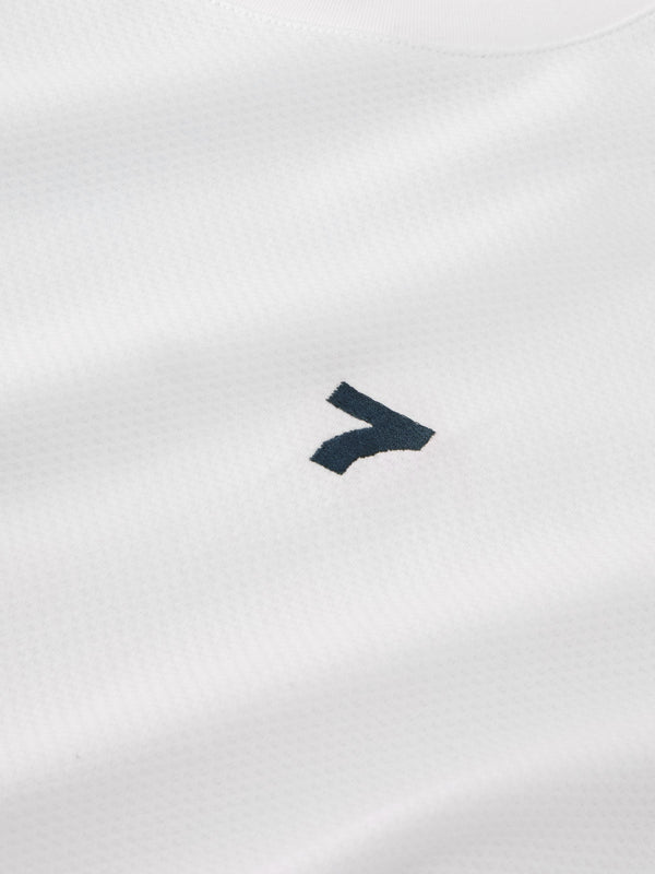 7 Days Active Waffle Long Sleeve Tee T-shirt L/S Brilliant White