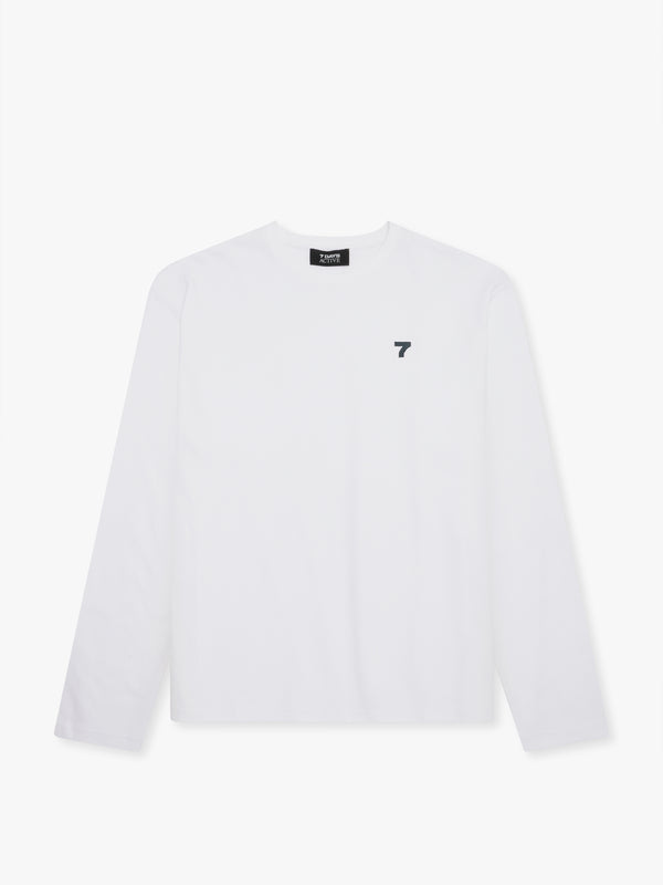 7 days active Waffle Long Sleeve Tee T-shirt L/S Brilliant white