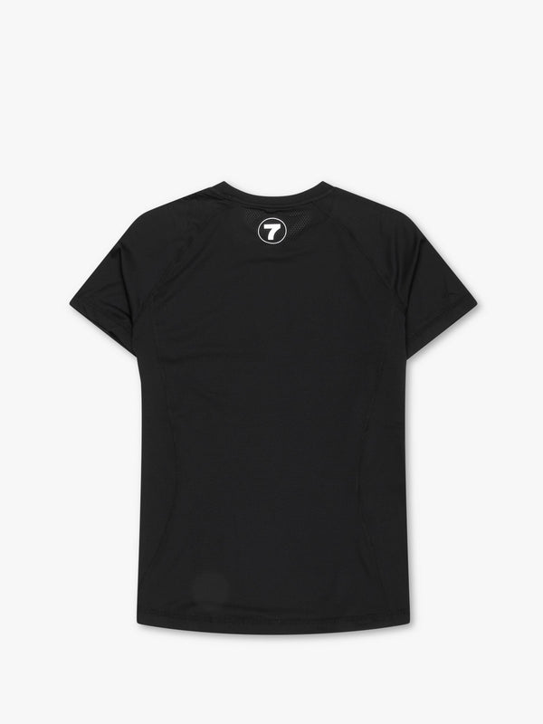 7 Days Active Women's Training Tee T-shirt S/S Black
