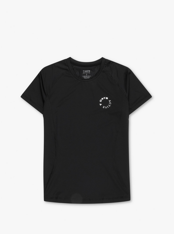 7 days active Women's Training Tee T-shirt S/S Black